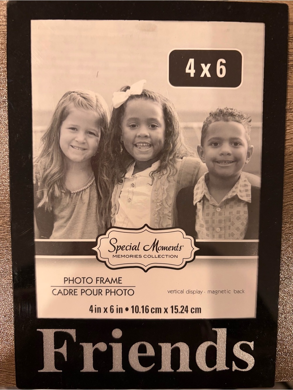 Special Moments Black 'Friends' Accent Photo Frame Magnet On Back